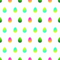 Pattern with easter eggs different collours